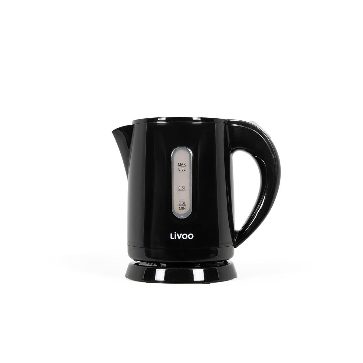 Livoo Mini ūdens vārītājs 0,8 L DOD114N - 800ml, 900-1100W, 360° bāze, kompakts un efektīvs ūdens vārīšanai.
