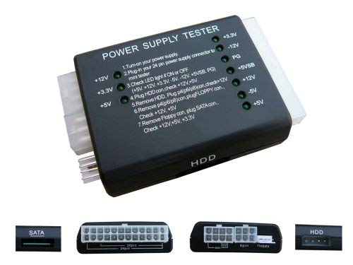 KALEA-INFORMATIQUE testētājs - ATX barošanas bloku un kabeļu pārbaude, 20/24 P4 P6 P8 Molex SATA savienojumi.