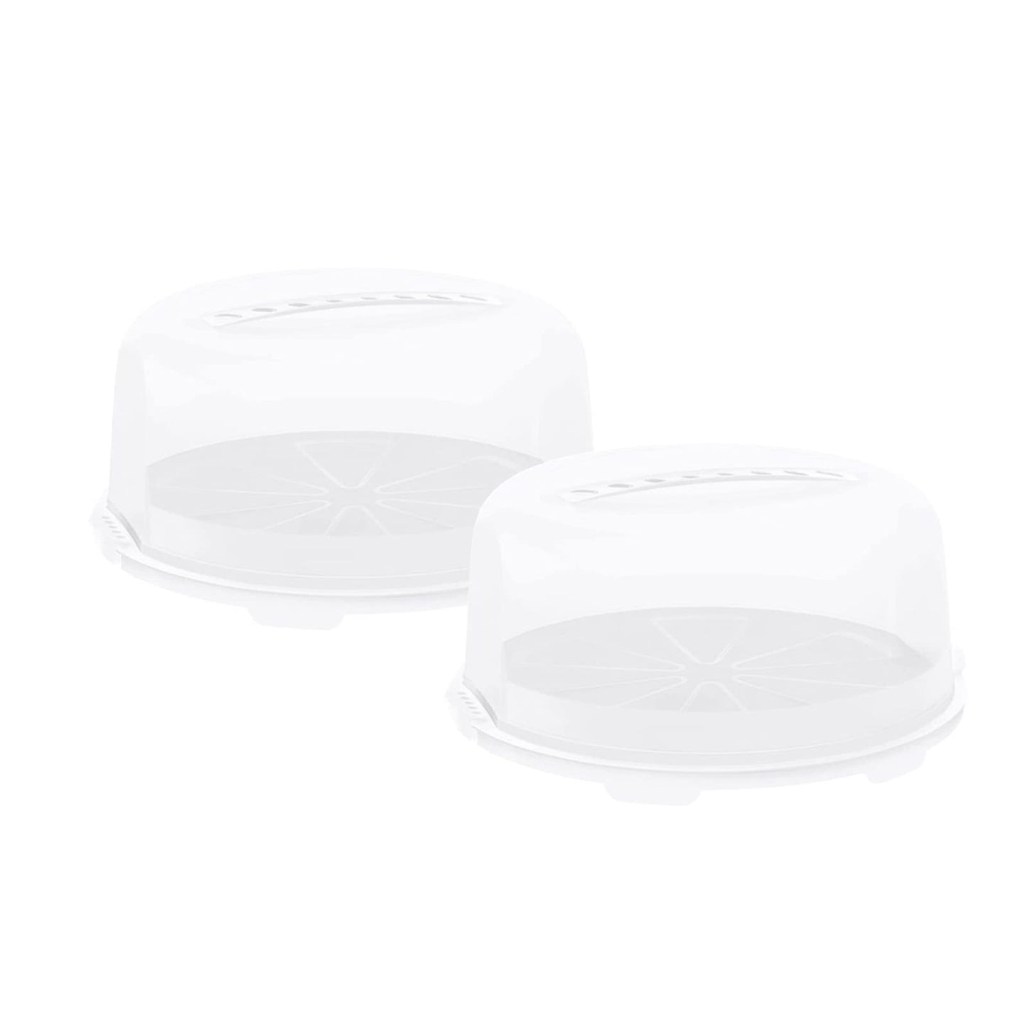 Kūku trauki ar vāku Rotho Fresh, 2 gab., plastmasa PP, bez BPA, balti caurspīdīgi, 34.5 cm