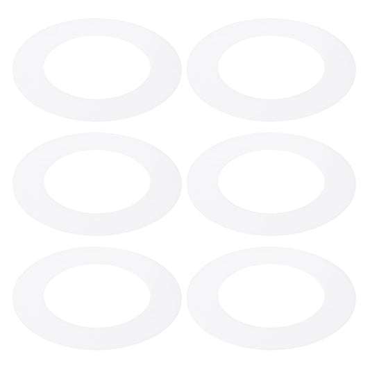 PATIKIL Goof gredzeni 76 mm ID x 120 mm OD, 6 gab., apdares riņķi, matēti balti, priekš iebūvējamajiem prožektoriem, griestu un sienas lampām, LED downlight