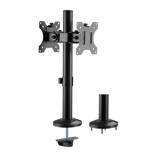 LogiLink BP0109 - 2-Place Monitor Stand, 17–32", Steel, for Curved Screens, Black