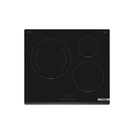 Bosch PIJ631BB5E IEBŪVĒJAMA INDUKCIJAS PLĀTE 60 cm, 3 ZONAS Krāsa/PRIEKŠPUSĒ TOUCHSELECT Zona 28 cm
