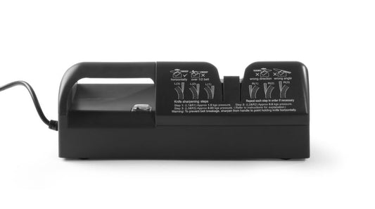 HENDI nažu asinātājs, nažu asināšanas ierīce, ātra, vienkārša nažu asināšana, elektrisks, ABS plastmasa