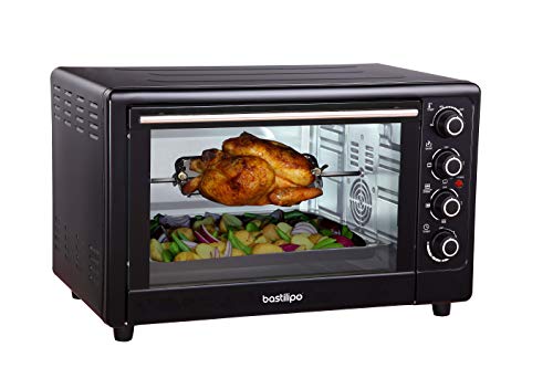 Bastilipo galda cepeškrāsns ar konvekciju un 50 litru sildītāju, 2.200 W, modelis Milan Black