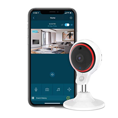 Motorola Lifestyle FOCUS 71 | 1080p HD mājas uzraudzības kamera | Wi-Fi uzraudzība, izmantojot viedtālruni mājām | Balta