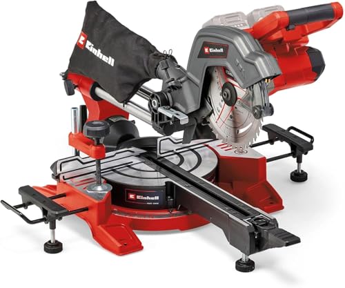 Einhell TE-SM 36/8 L Li-Solo - 36V cordless cross-cut saw, 65mm depth, 305mm width, 216mm blade, tiltable saw head.