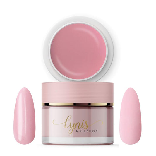 Gēla nagi Fiberglas Gel ROSE ROSA 15ML veidošanas gēls vidēji viskozs, maskējošs, saspiežams UV un LED lampai, HEMA free Builder Gel, Lynis-Nailshop.de