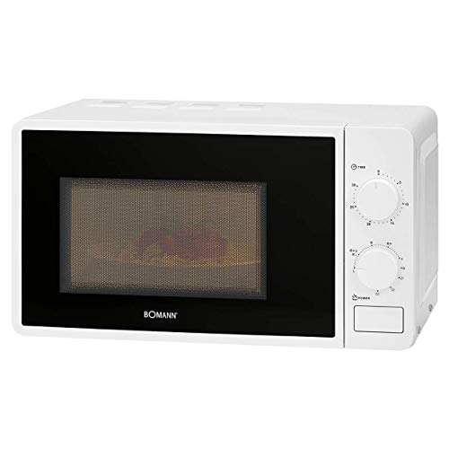 Bomann MWG 6015 CB mikroviļņu krāsns ar grilu / 700 W mikroviļņu jauda + 800 W grila jauda / 30 minūšu taimeris ar beigu signālu / iekšējā apgaismojums / balta