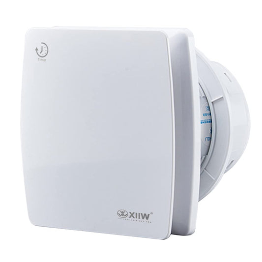 Bad ventilators Ø100 mm ar pēcdarbības taimeri un atpakaļplūsmas vārstu, nosūces ventilators vannas istabai un WC