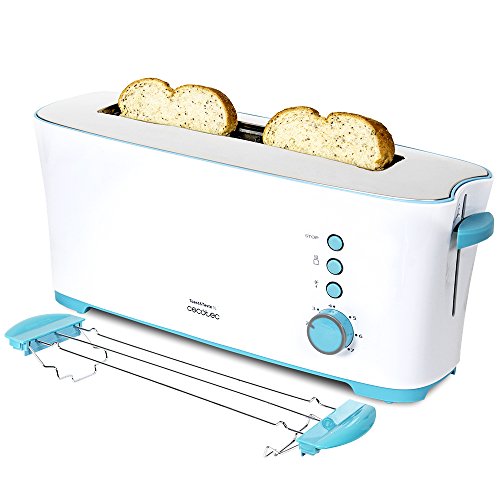 Cecotec Toast&Taste 1L tosteris. Tosteris divām tostermaizēm, XL slots, 7 līmeņi, uzsildīšana un atkausēšana, 1000 W jauda