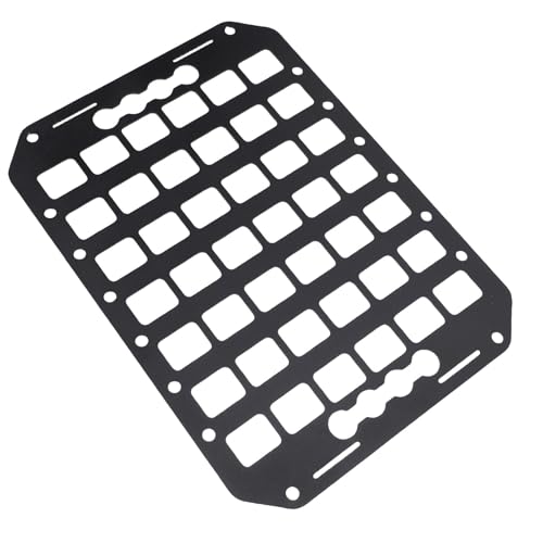 Aramox auto bagāžnieka organizators ar L veida sliedi, alumīnija kravas panelis SUV, pikapam, furgonam un sedanam, 356x254x2mm / 14x10x0,08Zoll