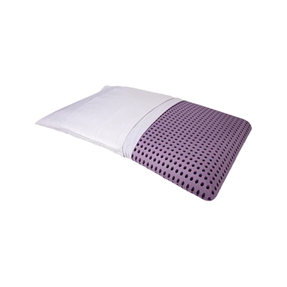 MAPE aromātisks kakla spilvens ar viskoelastīgu termo-mīksto putu pildījumu un 100% kokvilnas pārvalku, Lavender, 73 x 43 x 13,8 cm