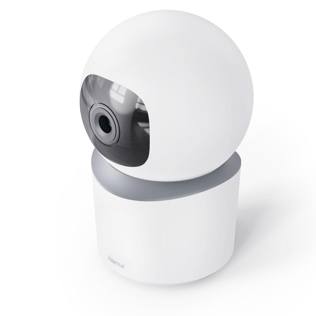 Hama uzraudzības kamera iekštelpām (gudra WLAN kamera ar nakts redzamību, 1080p, ieraksts, kustību sensors ar personu atpazīšanu, runa, iekštelpu kamera ar pagriežamu funkciju, arī mājdzīvniekiem, bērnu uzraudzības kamera) balta
