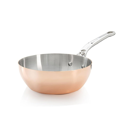 De Buyer Cuivre Garn INOX koniska sautēšanas panna - varš, oranža, 24 cm, ideāla sautēšanai un cepšanai.