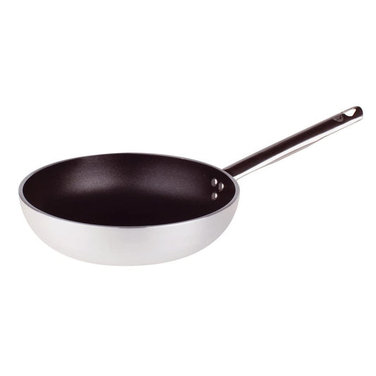 Pentole Agnelli ALSA2111BS20 - 20 cm immersion frying pan, aluminum, silver finish, durable and lightweight design.