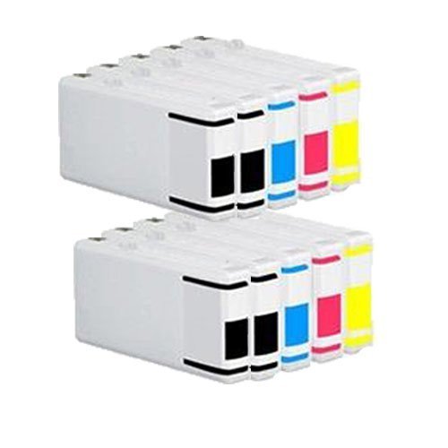 Komplekts 10 kasetnes - saderīgas ar Epson BL-T7021 7022 7023 7024, augsta kvalitāte, lieliska drukāšanas jauda.