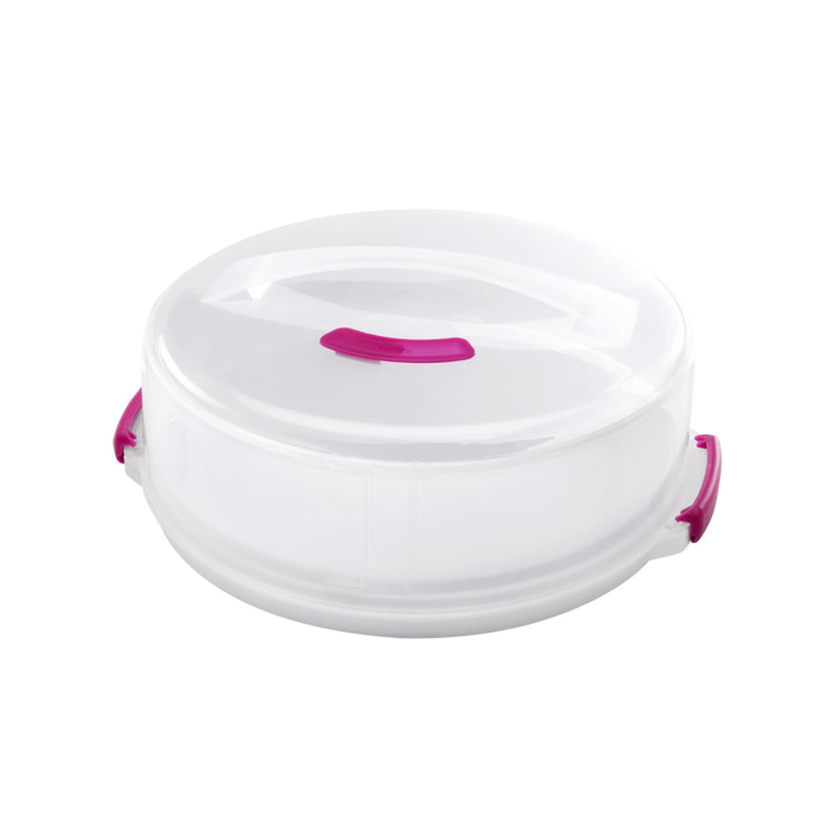 Regulējams tortes trauks Metaltex, polipropilēns, balts caurspīdīgs, ⌀ 30 cm, augstums regulējams no 8 līdz 15 cm