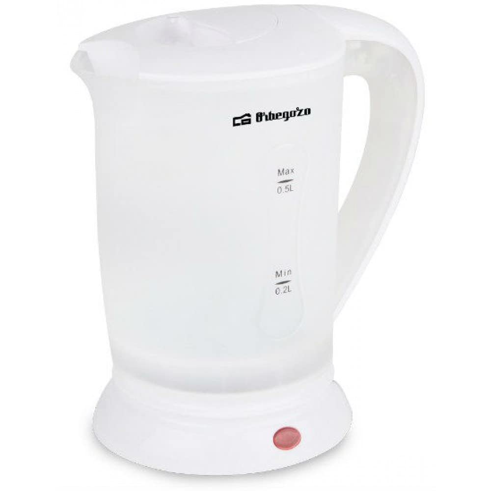 Orbegozo KT 4500 tējkanna - 0,5 litri, 700 W, komplektā 2 tases, kompakts dizains, ideāla tējas pagatavošanai.