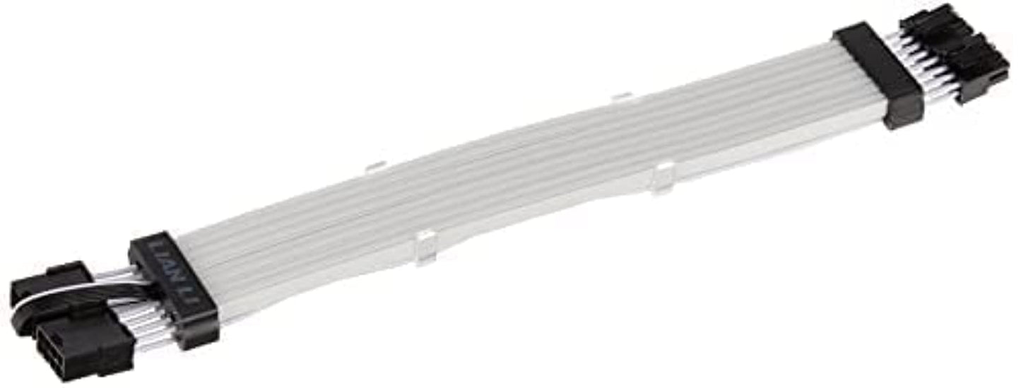 Lian Li PW8-V2 RGB-Strimer Plus - 8-pin PCIe VGA power cable, white, customizable RGB lighting, sleek design