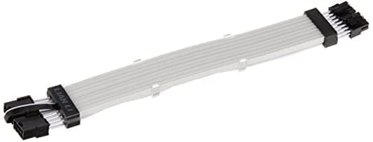 Lian Li PW8-V2 RGB-Strimer Plus - 8-pin PCIe VGA power cable, white, customizable RGB lighting, sleek design