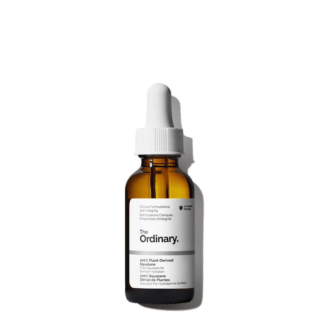 Ādas un matu serums The Ordinary 100% Plant-Derived Squalane, augu izcelsmes skvalāns, viegla mitrināšana un mitruma barjeras atbalsts, 30ml