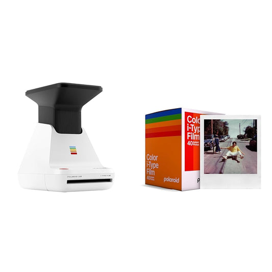 Polaroid Lab tūlītējais printeris - balts - 9019, nav filmu un krāsu filma i-Type - x40 filmu komplekts