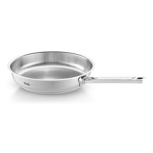 Fissler Original-Profi kolekcija - nerūsējošā tērauda panna Ø 28 cm, indukcija, bez pārklājuma, iekšējais mērogs, sudrabs