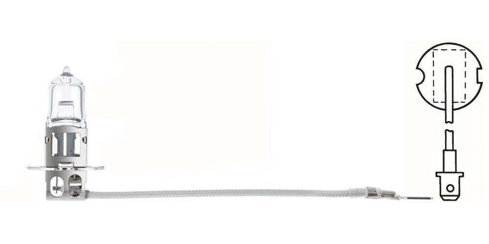 HELLA 8GH 002 090-253 Spuldze - H3 - Heavy Duty - 24V - 70W - pamatnes izpildījums: PK22S - kastē - daudzums: 1