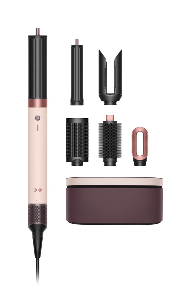 Dyson Airwrap Co‑anda2x™ Multi‑Haarstyler & Trockner Straight+Wavy, 2x spēcīgāka gaisa plūsma ar Hyperdymium™, saderīgs ar lietotni, 6-in-1 veidošana bez karstuma bojājumiem, 5 uzgaļi, Ceramic Pink/Rosé Gold