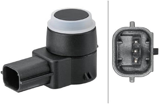 HELLA 6PX 358 141-851 sensors, stāvvietas palīgs - 3-polu - pieslēgts - pārkrāsojams - ar stiprinājuma gredzenu
