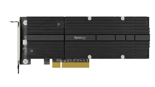 Synology M2D20 PCIe 3.0 x8 Dual M.2 SSD - Dual M.2 slots, high-speed data transfer, enhances storage performance.