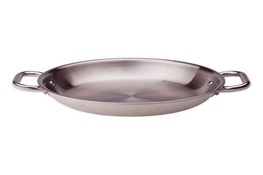 Pentole Agnelli alu-INOX panna - 28 cm, pelēka, nerūsējošais tērauds, 2 rokturi, izturīga un stilīga.