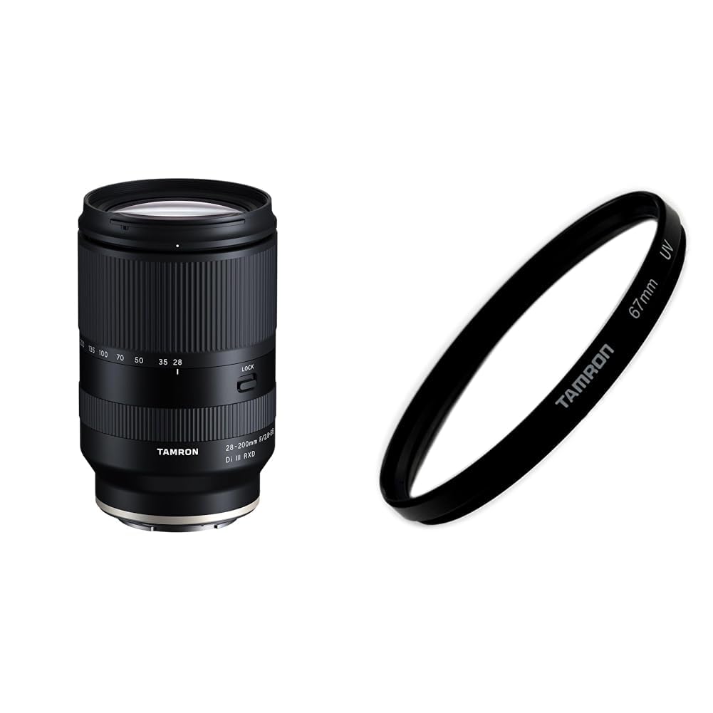 Tamron 28-200mm F/2.8-5.6 Di III RXD Sony E-Mount ar Tamron UV filtrs 67 mm