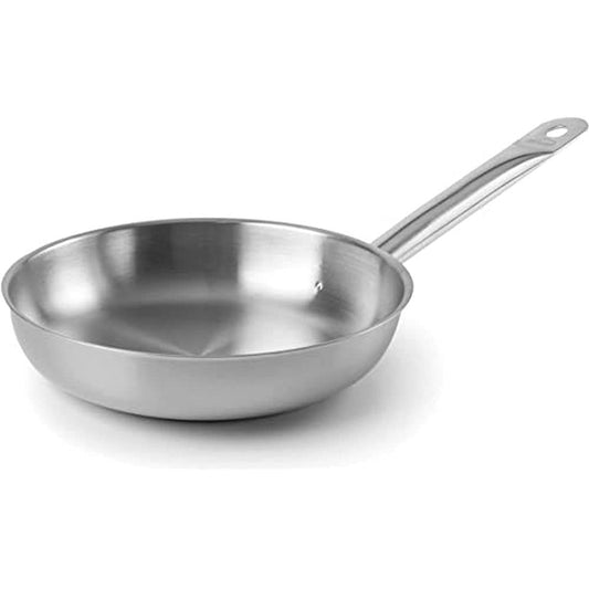 Lacor 51624 panna ar sviestmaižu dibenu 24 cm - sudraba krāsas, izturīga, ideāla cepšanai un sautēšanai.