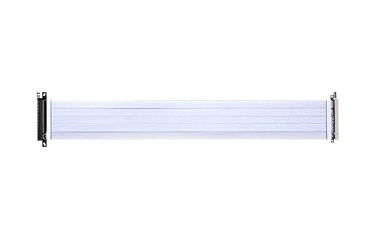 Lian Li PW-PCIV-4-60W PCIe Riser Cable - PCIe 4.0, 600mm length, white color, high-speed data transfer.