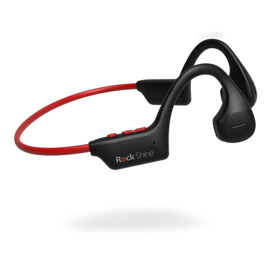RockShine R1 – Bezvadu BT austiņas, kaulu vadīšana, Bluetooth 5.2, Hi-Fi audio, izturīgas pret sviedriem, ērts piegulums, sarkanas