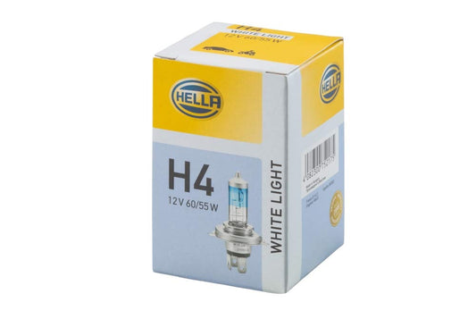 HELLA 8GJ 223 498-121 spuldze - H4 - Balta gaisma līdz 4200 Kelvin - 12V - 60/55W - Pamatnes izpildījums: P43t-38 - Kaste - Daudzums: 1