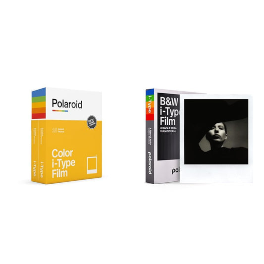 Polaroid – 6009 – tūlītējā krāsu filma tips I – vienreizējs iepakojums – 16 fotogrāfijas un Polaroid B&W filma i-Type - 6001