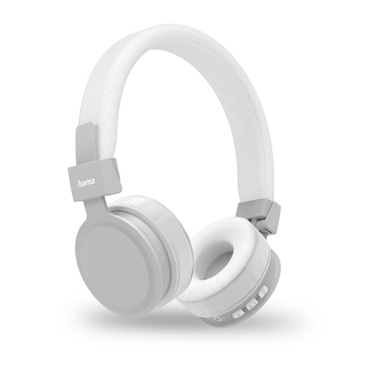 Hama Freedom Lit II Bluetooth austiņas - bezvadu, salokāmas, ar mikrofonu, 15 stundu akumulatora, USB-C uzlāde, balts.