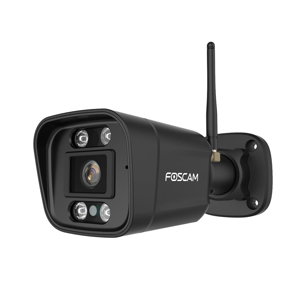 Foscam IP kamera V5P 5 MP ar divvirzienu audio, nakts gaismu un sirēnu iekļauts, melns