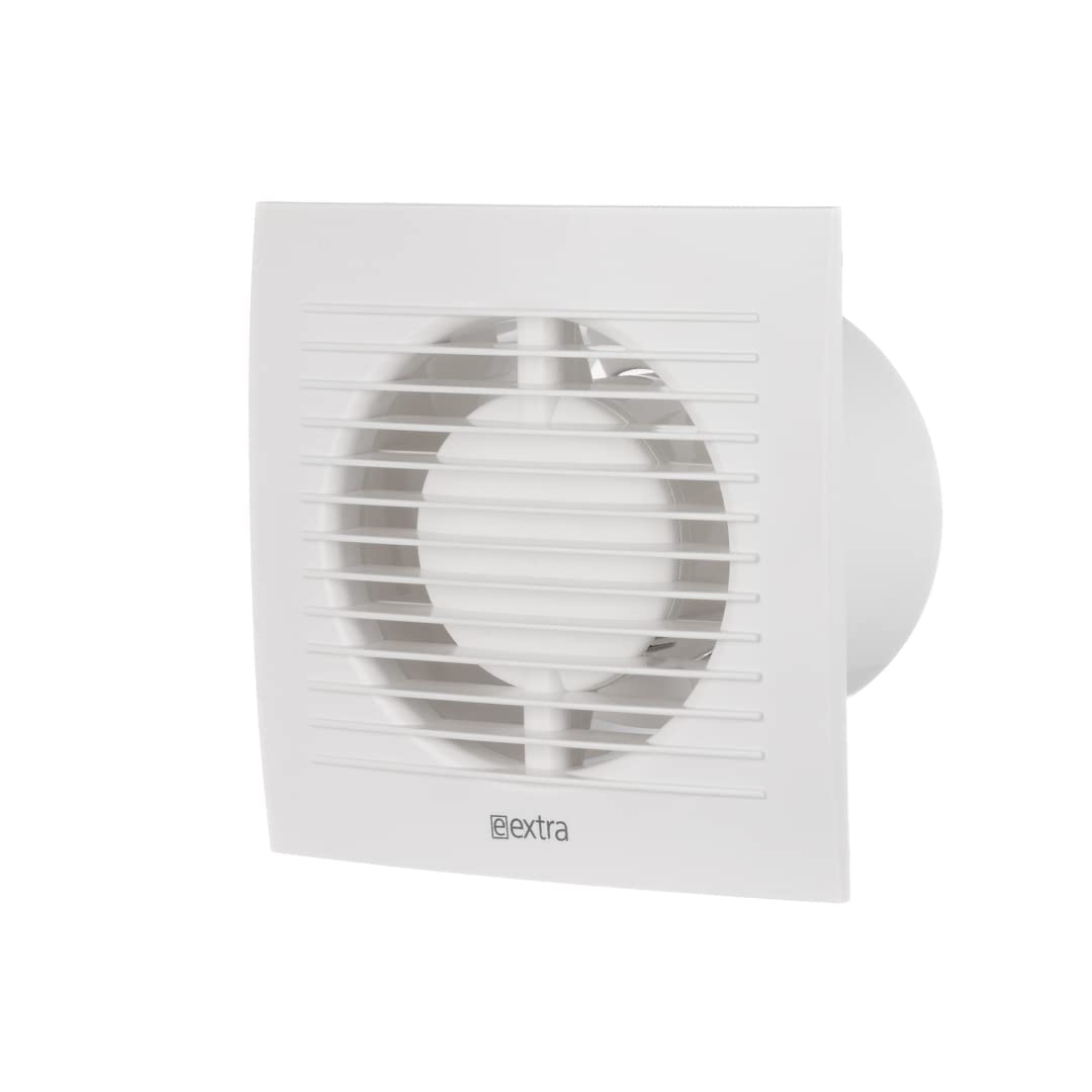 EUROPLAST Ø 100mm vannas istabas ventilators ar mitruma sensoru un taimeri, kluss ventilators - plastmasa - balts