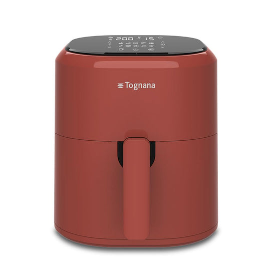 Tognana Iridea karstā gaisa fritēšanas ierīce - 4,5 l, trauks, nelīpošs grils, digitālais displejs, ābolu sarkana
