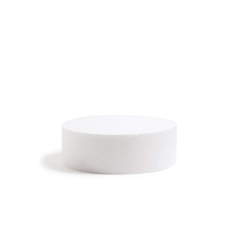 Tortes dekorēšanas manekens Decora 0173814, apaļš polistirola pamats vingrinājumiem un daudzstāvu tortēm, Ø 25 X H 10 cm, bēšs