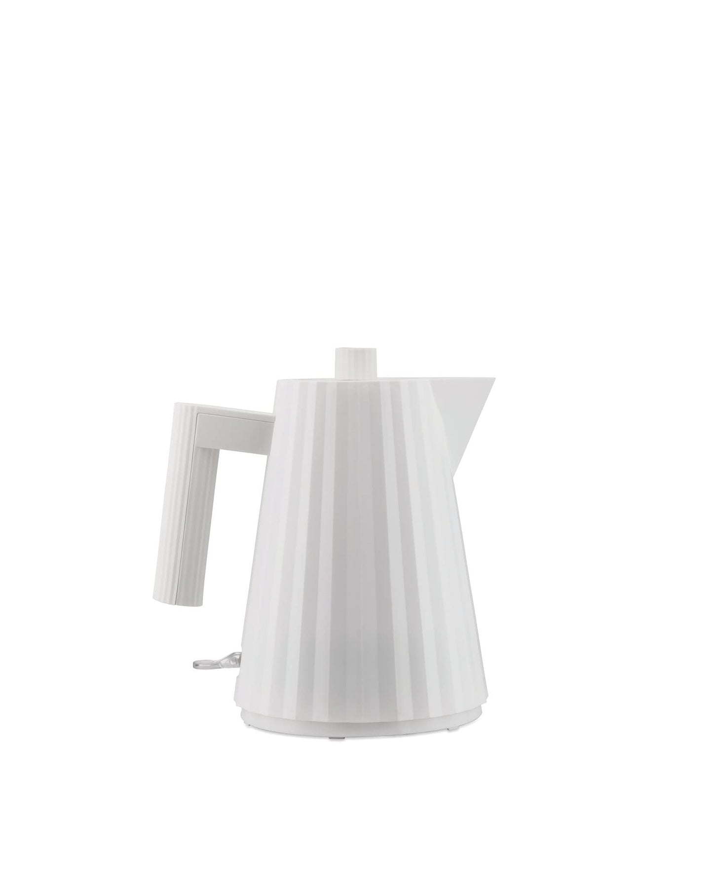 Alessi Plissé MDL06/1 W - Elektriskā tējkanna, 2400W, 100 cl, balta, izgatavota no termoplastiskas sveķiem.