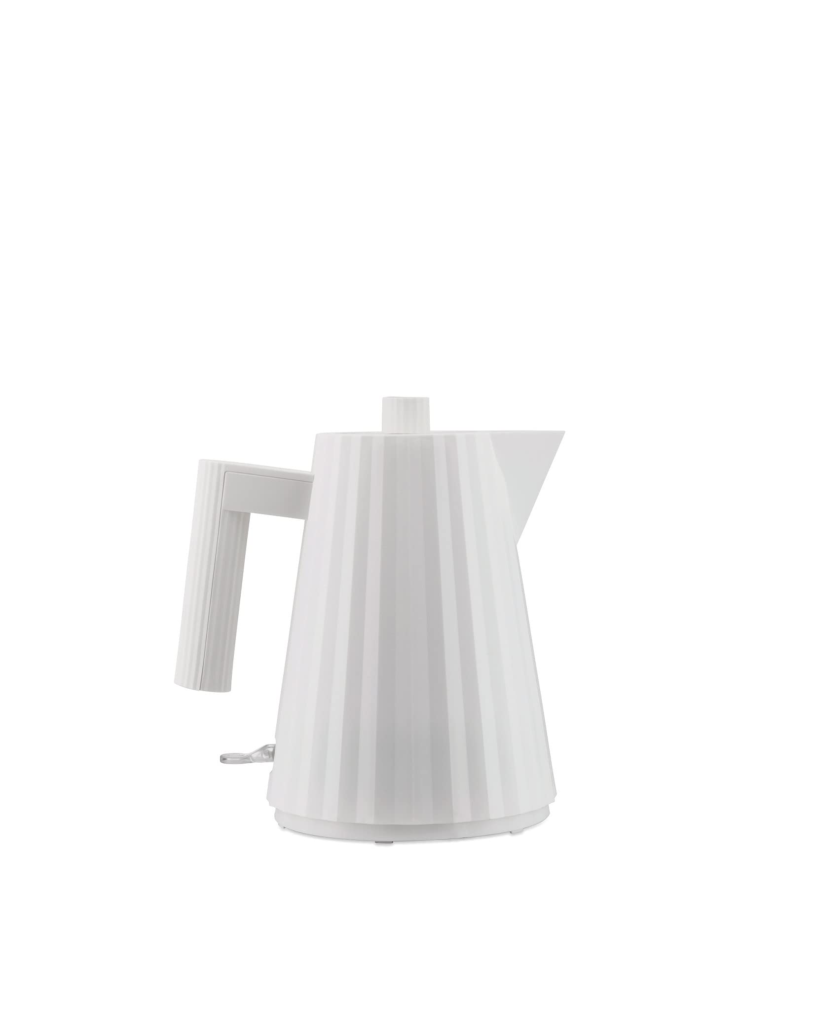 Alessi Plissé MDL06/1 W - Elektriskā tējkanna, 2400W, 100 cl, balta, izgatavota no termoplastiskas sveķiem.
