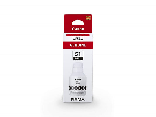 Canon GI-51 PG Black Ink Bottle - High-capacity, pigment-based ink for vibrant prints, compatible with select Canon printers.