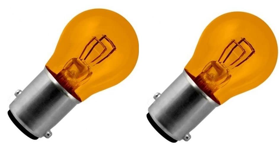 cyclingcolors 2x spuldze 12V 21/5W BAY15D oranža spuldze blinker automašīnai motociklam