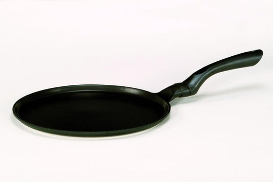 Krüger CD28 Pancake Pan - 28 cm, aluminum, non-stick, black, ideal for even cooking and easy flipping.