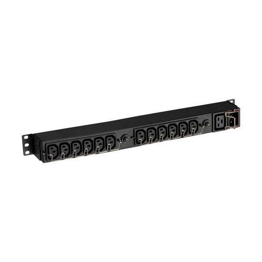 EATON Rack FlexPDU Basic 1U 16A 230V - 12 C13, 1 C19, 2 automatic switches for efficient power distribution.