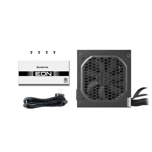 Chieftec barošanas bloks 500W EON - 80+ efficiency, reliable power supply for gaming and high-performance PCs.